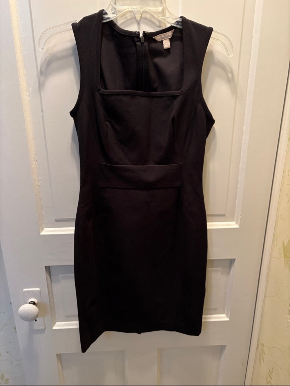 Banana Republic Black Sleeveless Midi Sheath Dress
